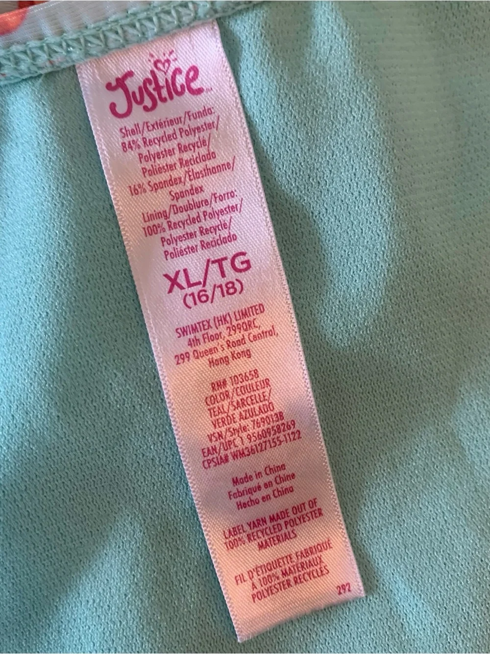 Justice girls ruffle